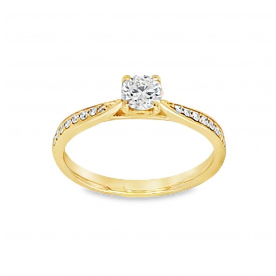 Pre Owned 18ct Diamond Solitaire Ring ZB883